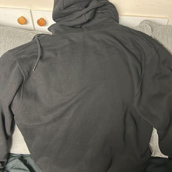 Y2K Double Layered Black Graphic Hoodie - Picture 4 of 4